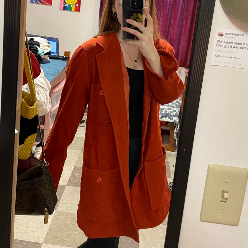 CLEO Orange trench coat - Picture 1 of 5